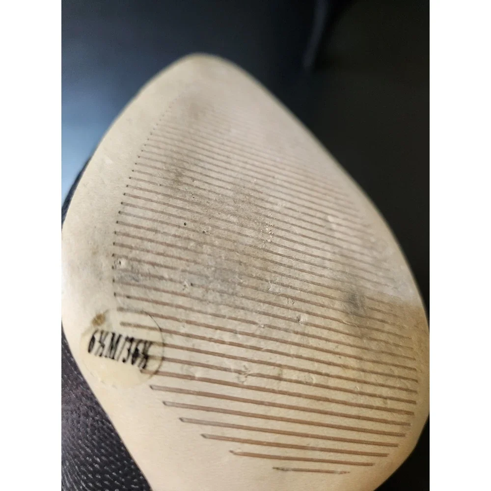 BCBGeneration Snakeskin Embossed Pointed Toe Platform Pumps Dark Grey Black 6.5M - Picture 4 of 5